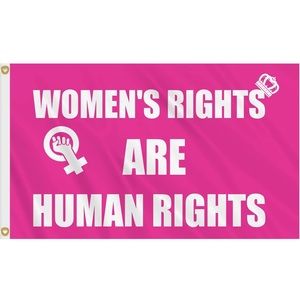 Women's Rights Are Human Rights Flag 3X5 FT Polyester Banner with Brass Grommets